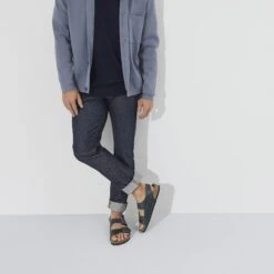 Birkenstock Milano Oiled Leather Insignia Blue -Birkenstock Shop 1023924 f look m