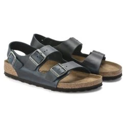 Birkenstock Milano Oiled Leather Insignia Blue -Birkenstock Shop 1023924 pair