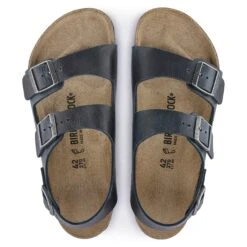 Birkenstock Milano Oiled Leather Insignia Blue -Birkenstock Shop 1023924 top