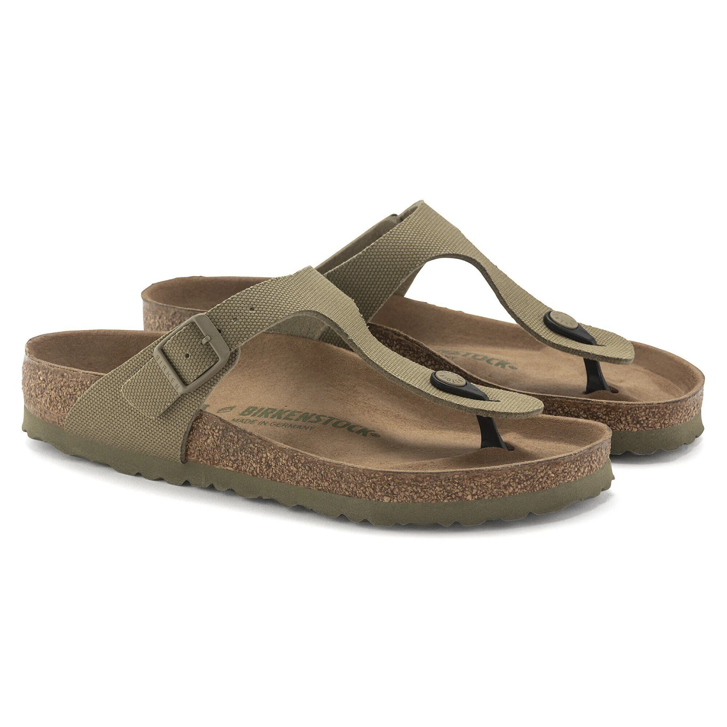 Birkenstock Gizeh Vegan Textile Faded Khaki 4 Birkenstock Gizeh Vegan Textile Faded Khaki - Image 4