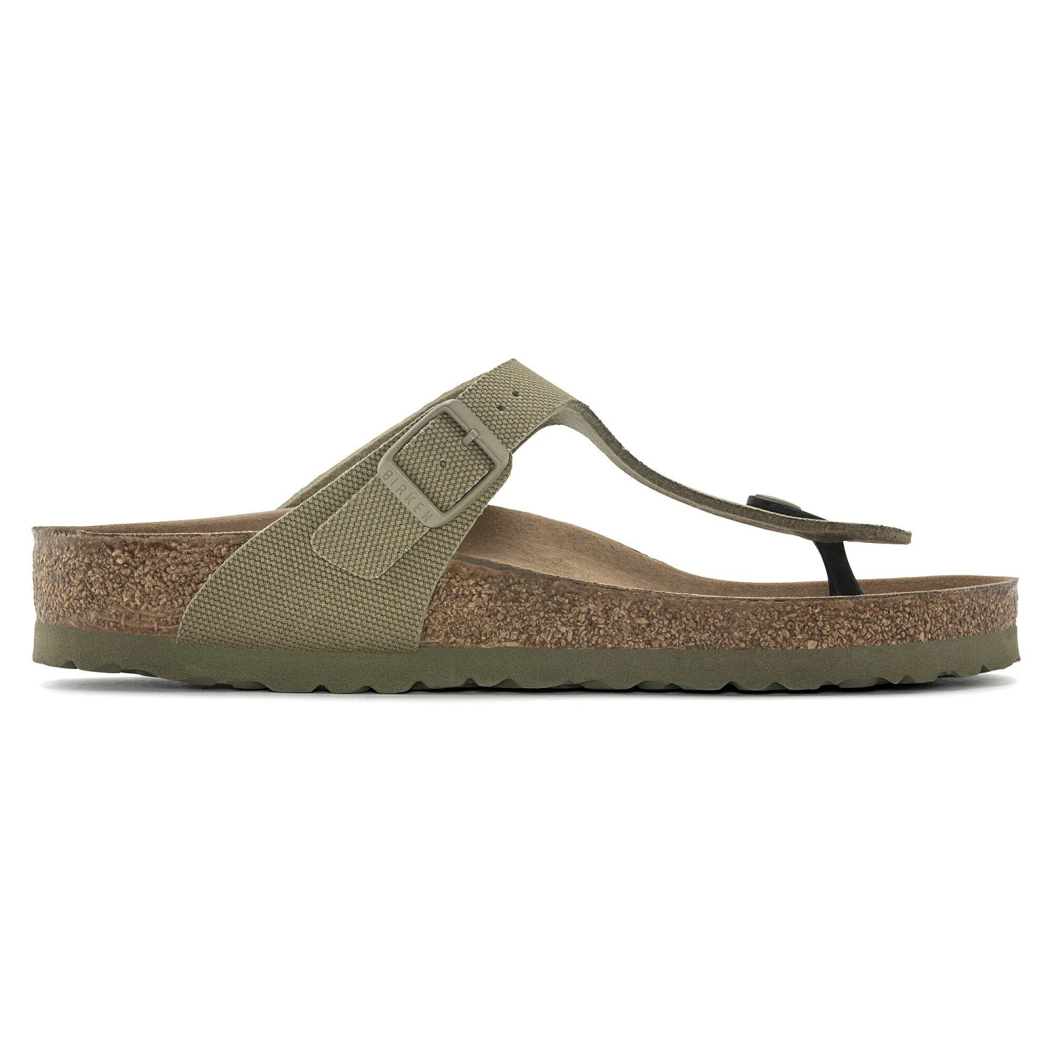 Birkenstock Gizeh Vegan Textile Faded Khaki 3 Birkenstock Gizeh Vegan Textile Faded Khaki - Image 3