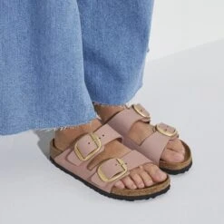 Birkenstock Arizona Big Buckle Nubuck Leather Old Rose -Birkenstock Shop 1023963 f closeup f