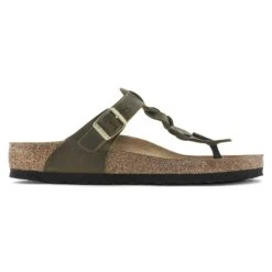 Birkenstock Gizeh Braided Oiled Leather Olive Green -Birkenstock Shop 1023969 side