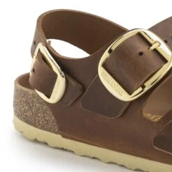 Birkenstock Milano Big Buckle Oiled Leather Cognac -Birkenstock Shop 1023972 detail 1
