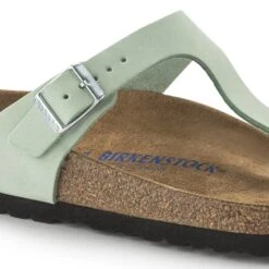 Birkenstock Gizeh Soft Footbed Nubuck Leather Matcha -Birkenstock Shop 1023973 detail 1