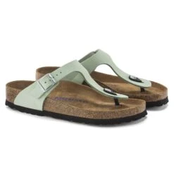 Birkenstock Gizeh Soft Footbed Nubuck Leather Matcha -Birkenstock Shop 1023973 pair
