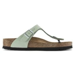 Birkenstock Gizeh Soft Footbed Nubuck Leather Matcha -Birkenstock Shop 1023973 side