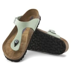 Birkenstock Gizeh Soft Footbed Nubuck Leather Matcha -Birkenstock Shop 1023973 sole