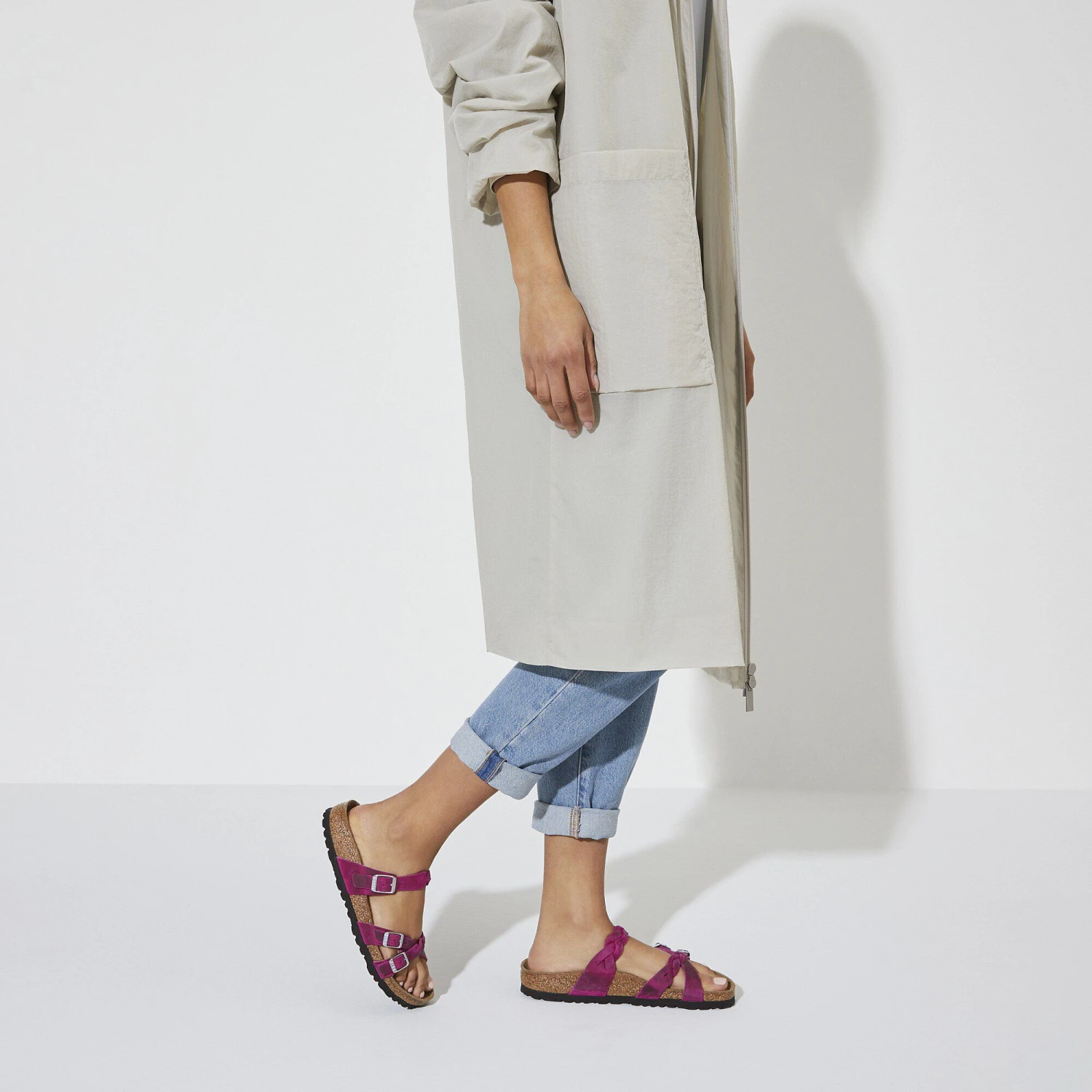 Birkenstock Franca Braided Oiled Leather Festival Fuchsia 4 Birkenstock Franca Braided Oiled Leather Festival Fuchsia - Image 4