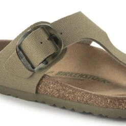 Birkenstock Gizeh Vegan Big Buckle Textile Faded Khaki -Birkenstock Shop 1023981 detail 1