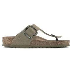 Birkenstock Gizeh Vegan Big Buckle Textile Faded Khaki -Birkenstock Shop 1023981 side