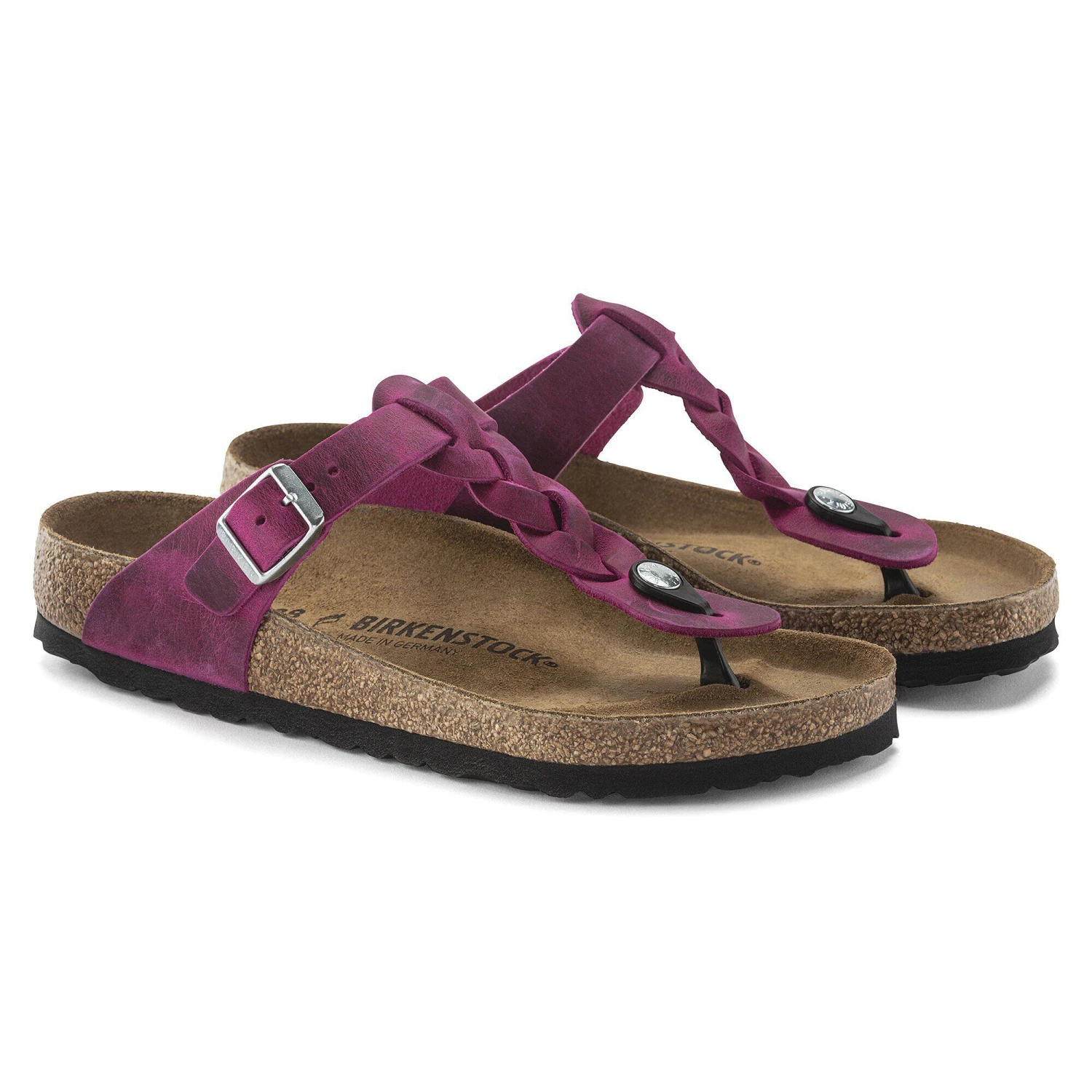 Birkenstock Gizeh Braided Oiled Leather Festival Fuchsia 5 Birkenstock Gizeh Braided Oiled Leather Festival Fuchsia - Image 5