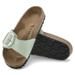 Birkenstock Madrid Big Buckle Nubuck Leather Matcha -Birkenstock Shop 1023994 sole
