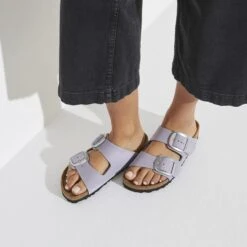Birkenstock Arizona Big Buckle Nubuck Leather Purple Fog -Birkenstock Shop 1024000 f closeup f