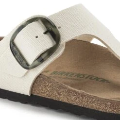 Birkenstock Gizeh Vegan Big Buckle Textile Eggshell -Birkenstock Shop 1024004 detail 1