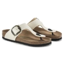 Birkenstock Gizeh Vegan Big Buckle Textile Eggshell -Birkenstock Shop 1024004 pair