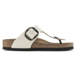 Birkenstock Gizeh Vegan Big Buckle Textile Eggshell -Birkenstock Shop 1024004 side
