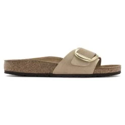 Birkenstock Madrid Big Buckle Nubuck Leather Sandcastle -Birkenstock Shop 1024009 side