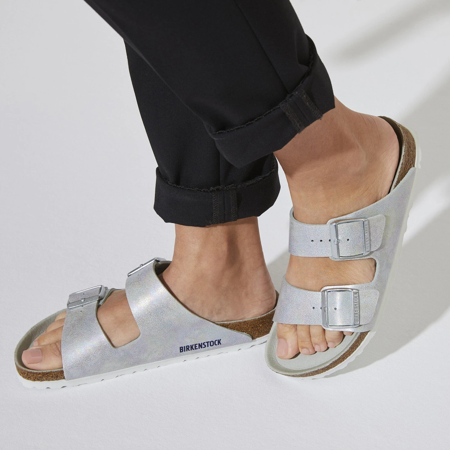 Birkenstock Arizona Vegan Microfiber Iridescent Matcha 8 Birkenstock Arizona Vegan Microfiber Iridescent Matcha - Image 8