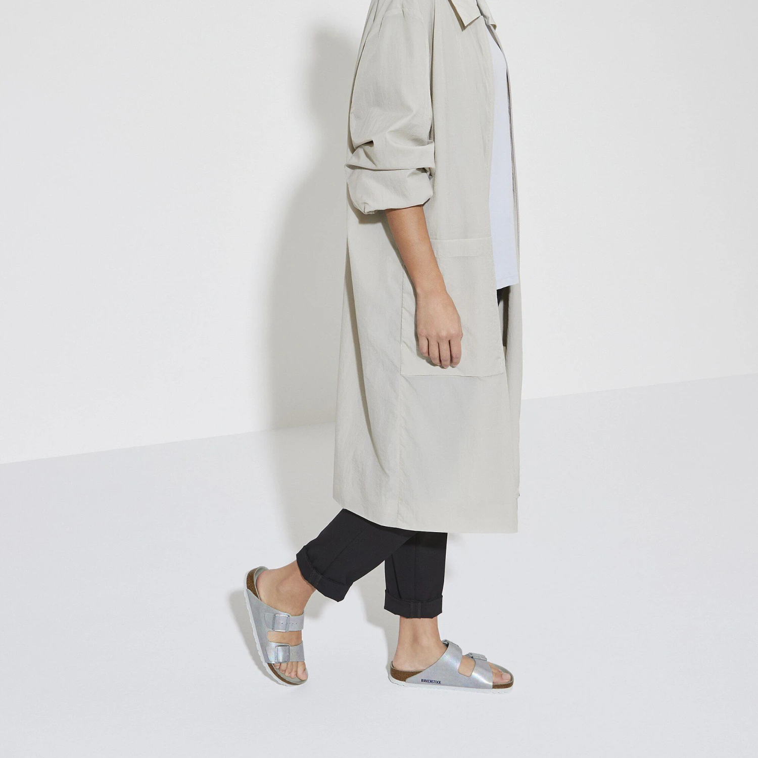 Birkenstock Arizona Vegan Microfiber Iridescent Matcha 4 Birkenstock Arizona Vegan Microfiber Iridescent Matcha - Image 4