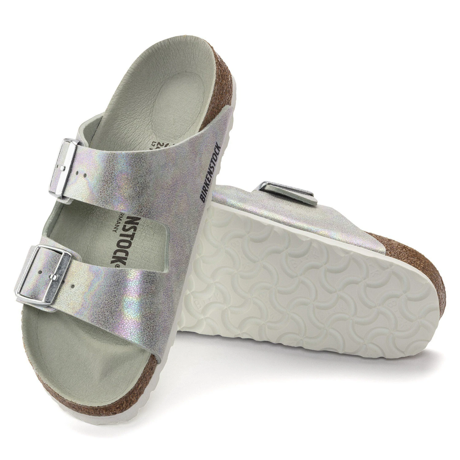 Birkenstock Arizona Vegan Microfiber Iridescent Matcha 7 Birkenstock Arizona Vegan Microfiber Iridescent Matcha - Image 7