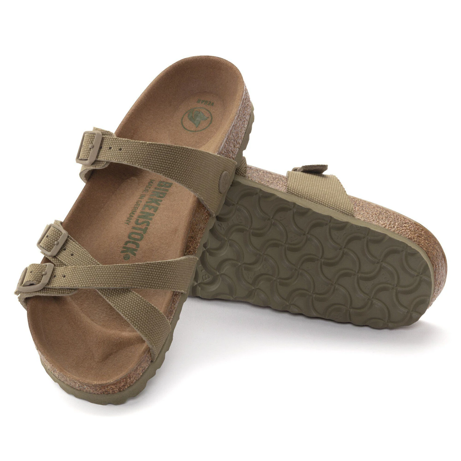 Birkenstock Franca Vegan Textile Faded Khaki 7 Birkenstock Franca Vegan Textile Faded Khaki - Image 7