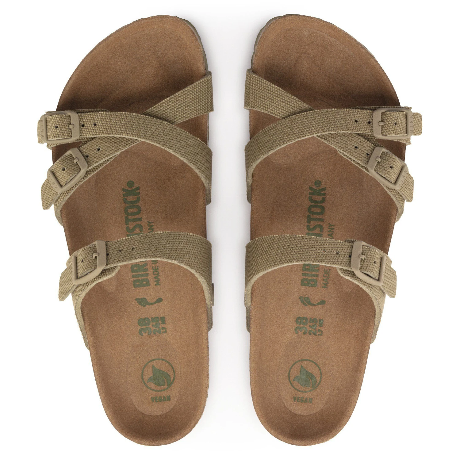 Birkenstock Franca Vegan Textile Faded Khaki 2 Birkenstock Franca Vegan Textile Faded Khaki - Image 2