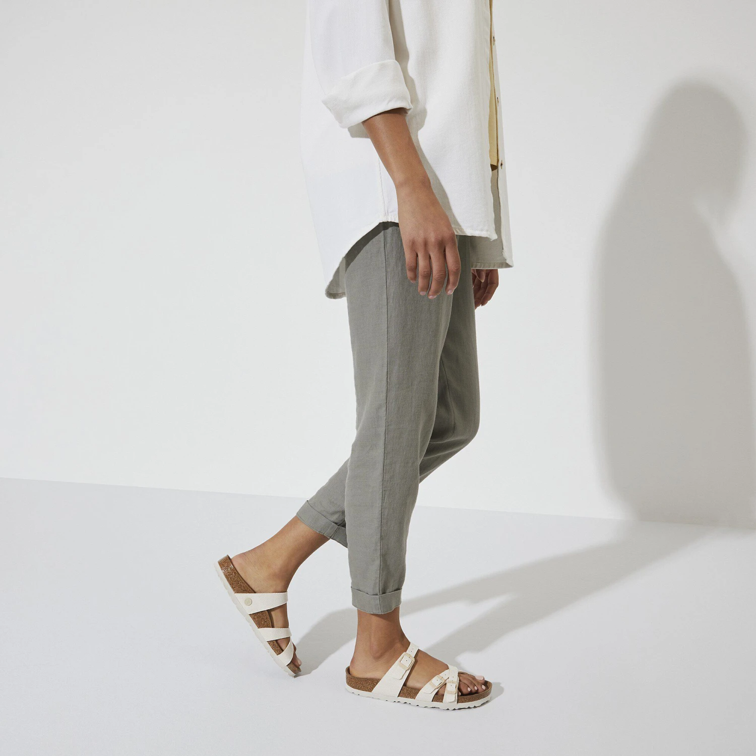 Birkenstock Franca Vegan Textile Canvas Eggshell 4 Birkenstock Franca Vegan Textile Canvas Eggshell - Image 4