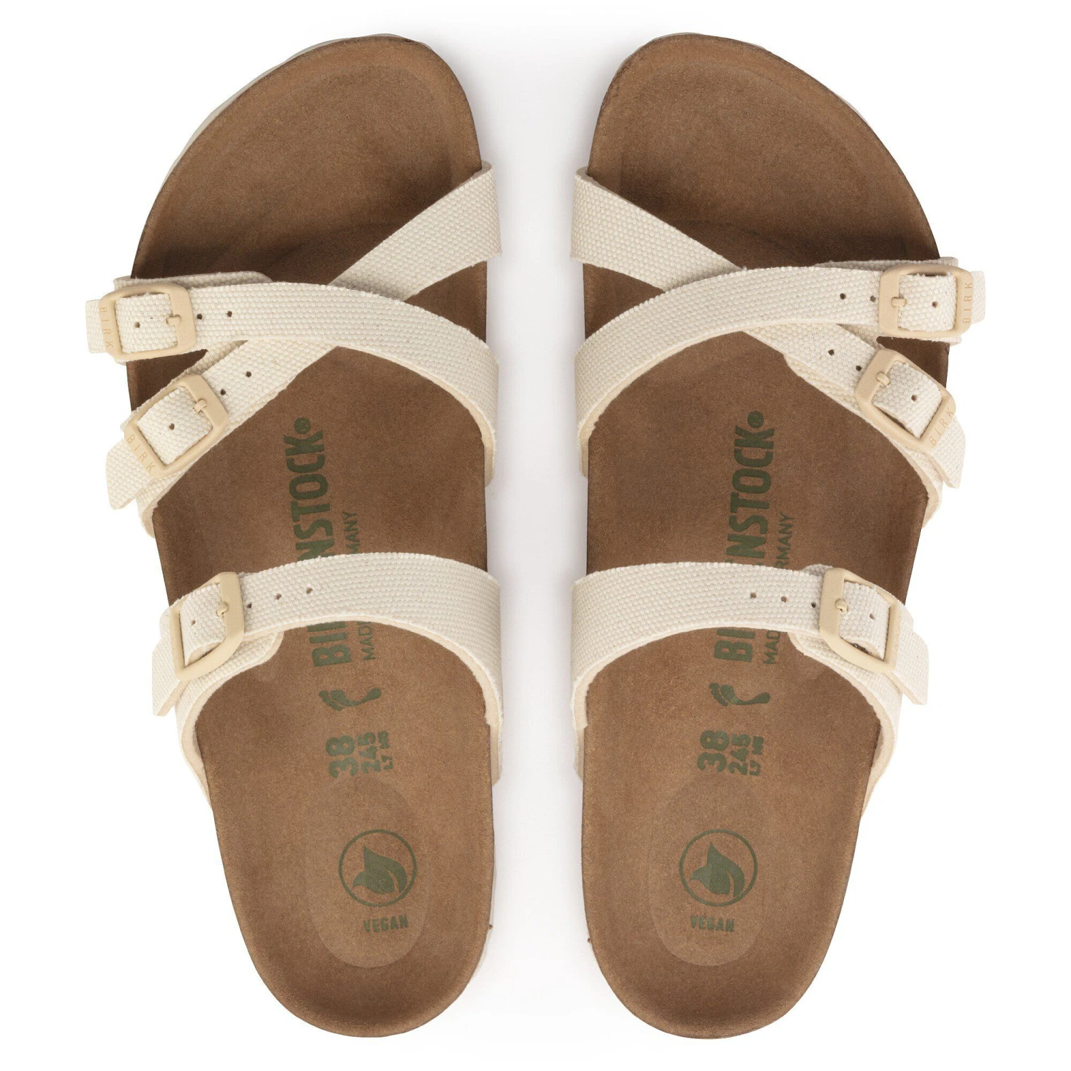 Birkenstock Franca Vegan Textile Canvas Eggshell 2 Birkenstock Franca Vegan Textile Canvas Eggshell - Image 2