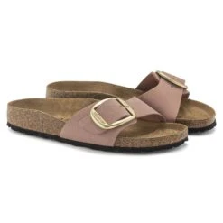 Birkenstock Madrid Big Buckle Nubuck Leather Old Rose -Birkenstock Shop 1024039 pair