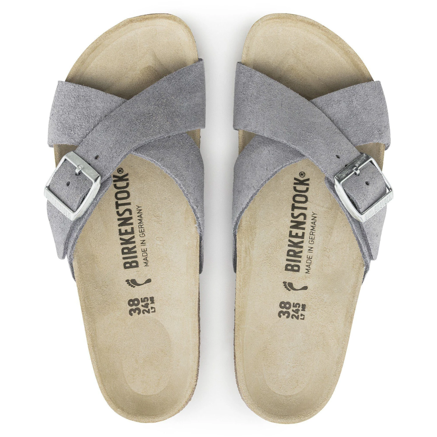 Birkenstock Siena Suede Leather Purple Fog 2 Birkenstock Siena Suede Leather Purple Fog - Image 2