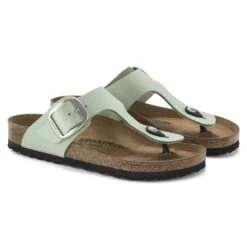 Birkenstock Gizeh Big Buckle Nubuck Leather Matcha -Birkenstock Shop 1024046 pair
