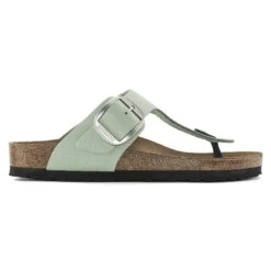 Birkenstock Gizeh Big Buckle Nubuck Leather Matcha -Birkenstock Shop 1024046 side