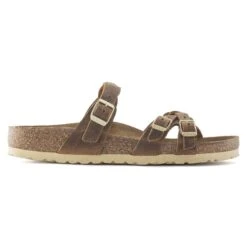 Birkenstock Franca Braided Oiled Leather Cognac -Birkenstock Shop 1024052 side