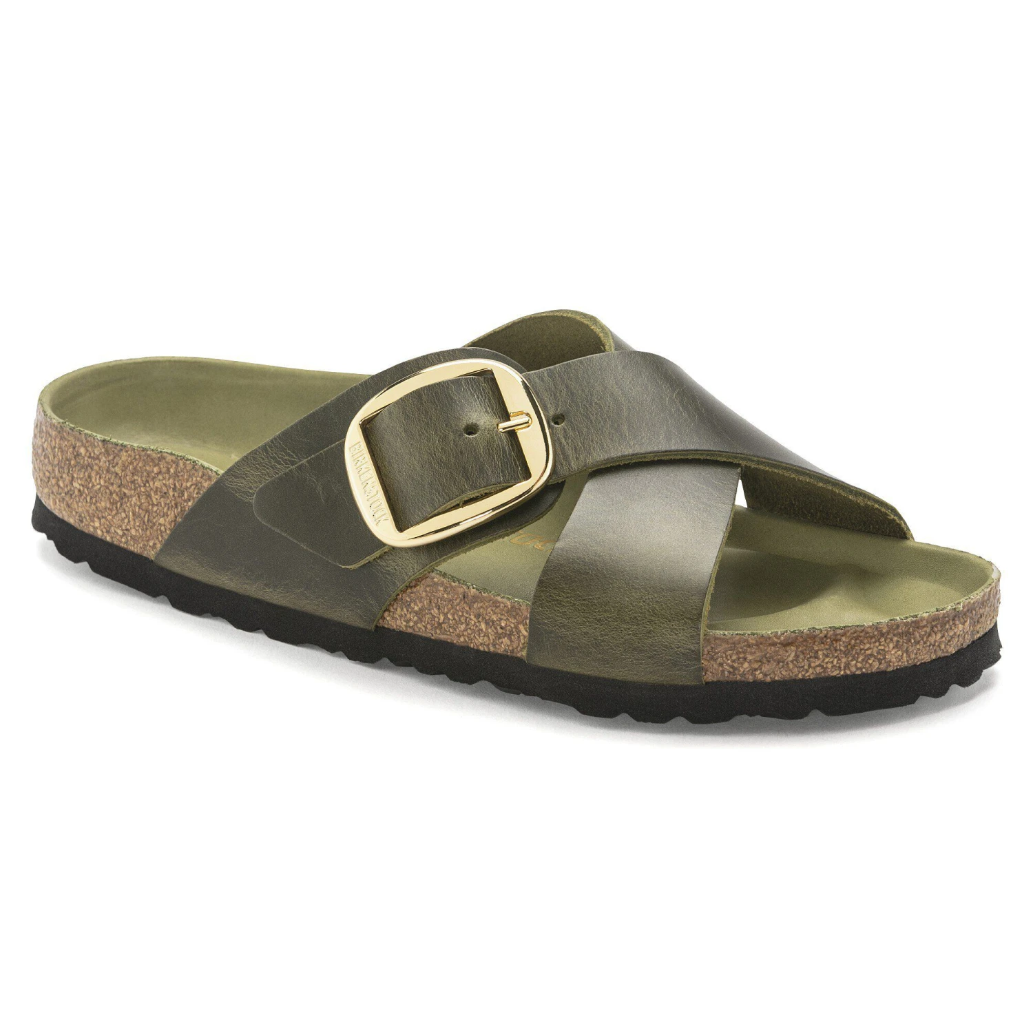 Birkenstock Siena Big Buckle Oiled Leather Olive Green 1 Birkenstock Siena Big Buckle Oiled Leather Olive Green