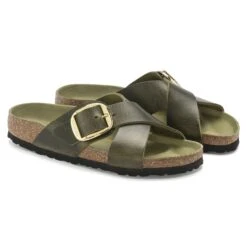 Birkenstock Siena Big Buckle Oiled Leather Olive Green 15 Birkenstock Siena Big Buckle Oiled Leather Olive Green -Birkenstock Shop 1024053 pair