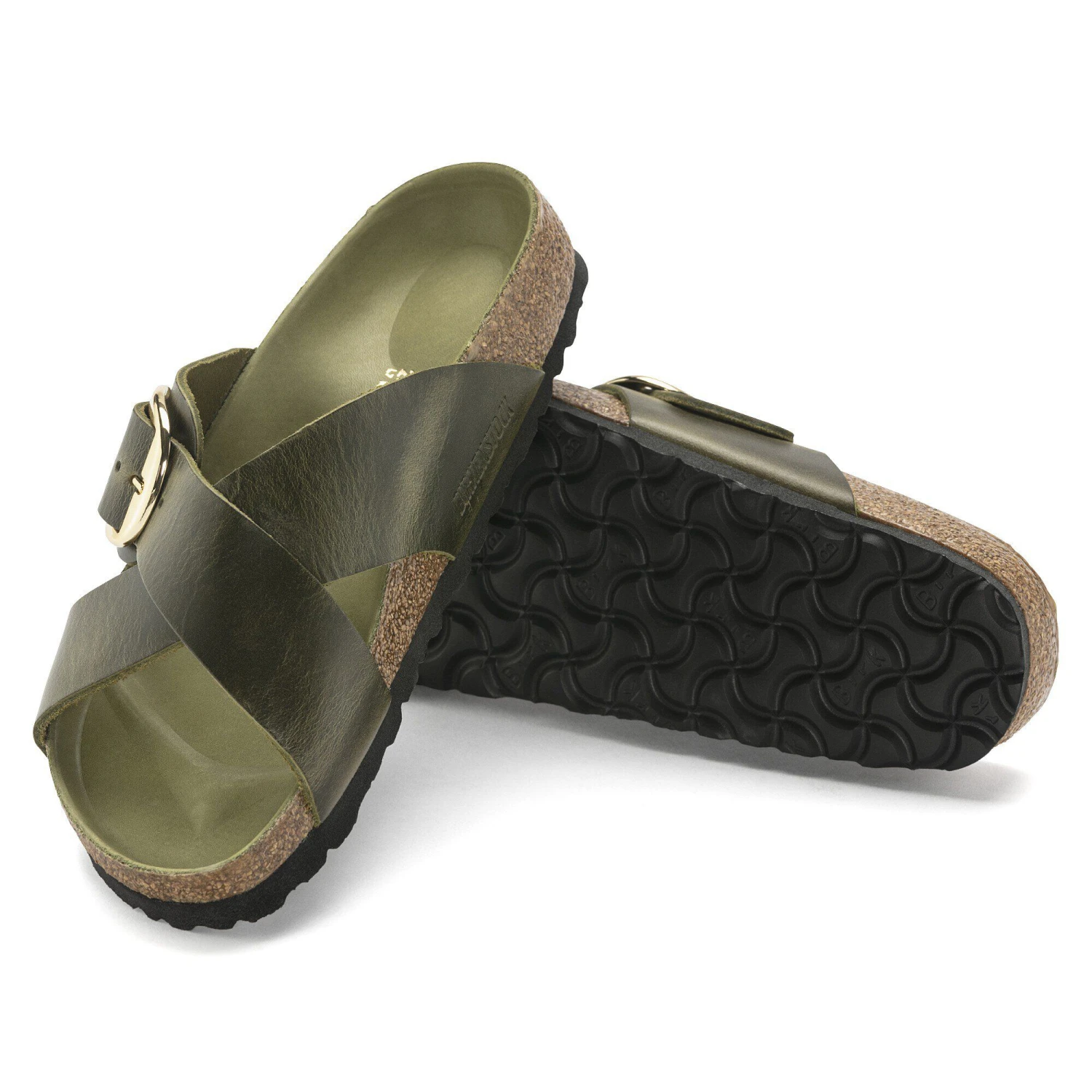 Birkenstock Siena Big Buckle Oiled Leather Olive Green 4 Birkenstock Siena Big Buckle Oiled Leather Olive Green - Image 4