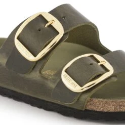 Birkenstock Arizona Big Buckle Oiled Leather Olive Green -Birkenstock Shop 1024071 detail 1