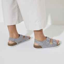 Birkenstock Milano Suede Leather Purple Fog 13 Birkenstock Milano Suede Leather Purple Fog -Birkenstock Shop 1024119 f closeup f