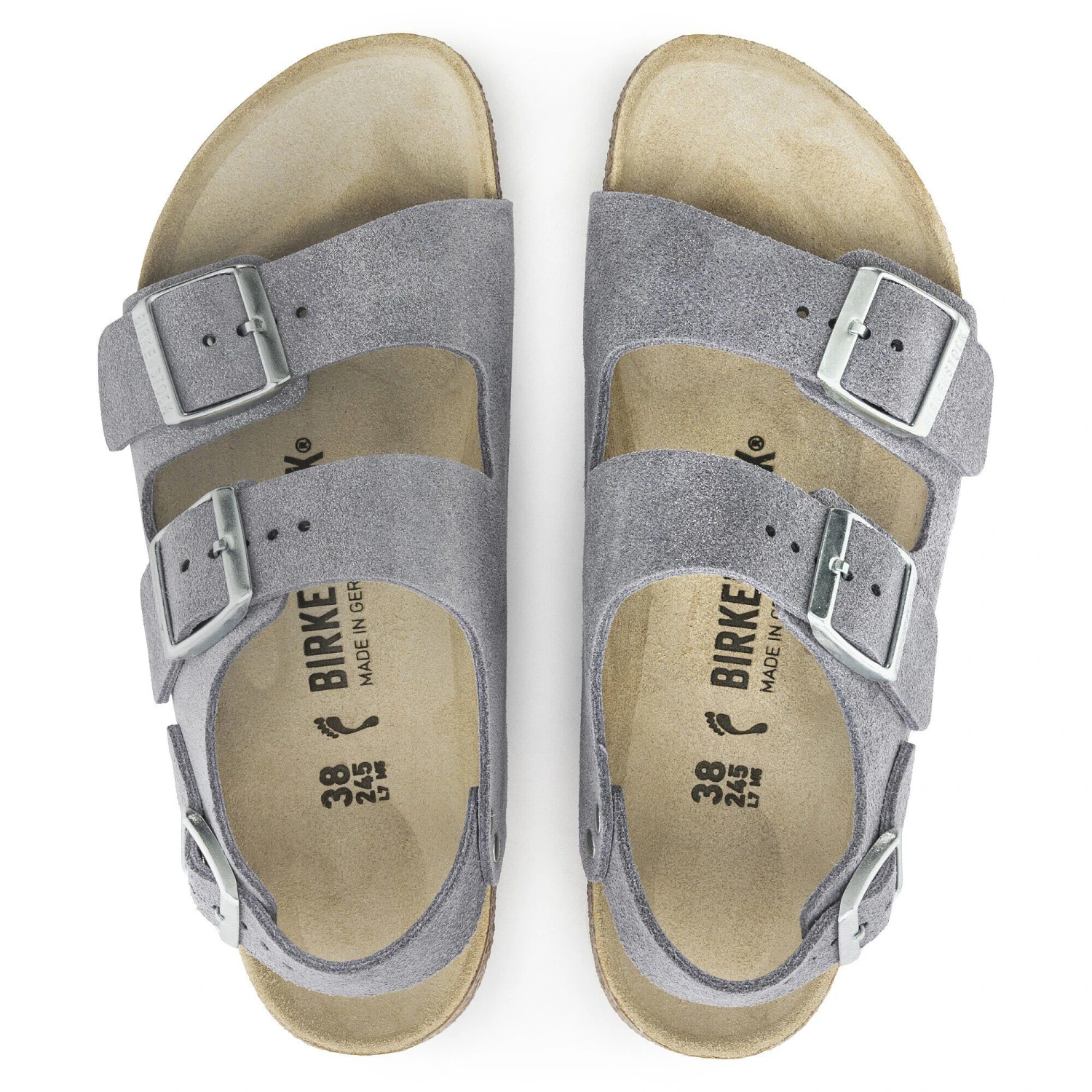 Birkenstock Milano Suede Leather Purple Fog 2 Birkenstock Milano Suede Leather Purple Fog - Image 2