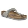 Birkenstock Gizeh Soft Footbed Nubuck Leather Dove Gray
