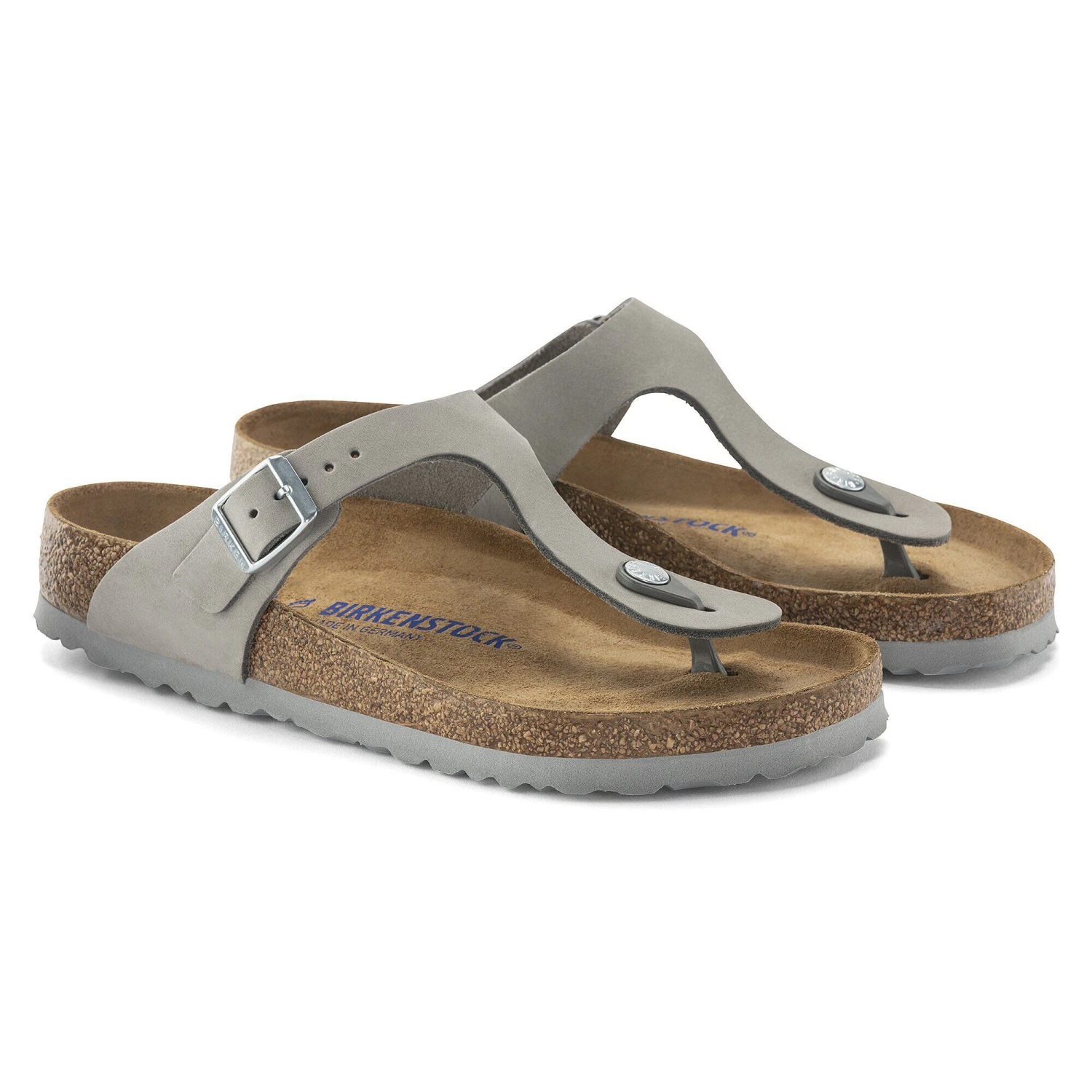 Birkenstock Gizeh Soft Footbed Nubuck Leather Dove Gray 6 Birkenstock Gizeh Soft Footbed Nubuck Leather Dove Gray - Image 6