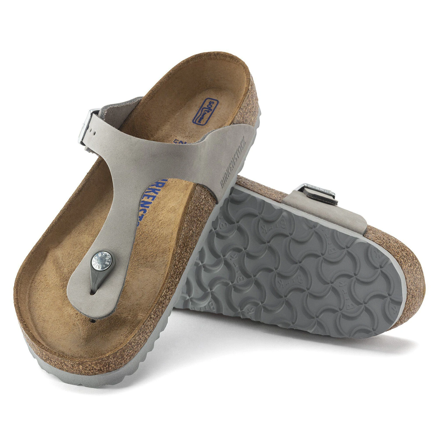 Birkenstock Gizeh Soft Footbed Nubuck Leather Dove Gray 5 Birkenstock Gizeh Soft Footbed Nubuck Leather Dove Gray - Image 5