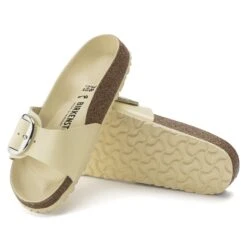 Birkenstock Madrid Big Buckle Natural Leather Patent High Shine Butter -Birkenstock Shop 1024173 sole