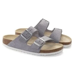 Birkenstock Arizona Suede Leather Purple Fog -Birkenstock Shop 1024178 pair