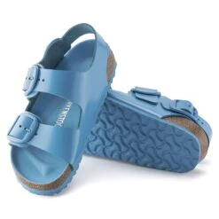 Birkenstock Milano Big Buckle Natural Leather Patent High Shine Sky Blue -Birkenstock Shop 1024185 sole