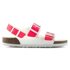 Birkenstock Milano Birko-Flor Patent Neon Pink/White Patent -Birkenstock Shop 1024187 side