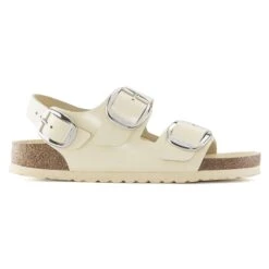 Birkenstock Milano Big Buckle Natural Leather Patent High Shine Butter -Birkenstock Shop 1024207 side
