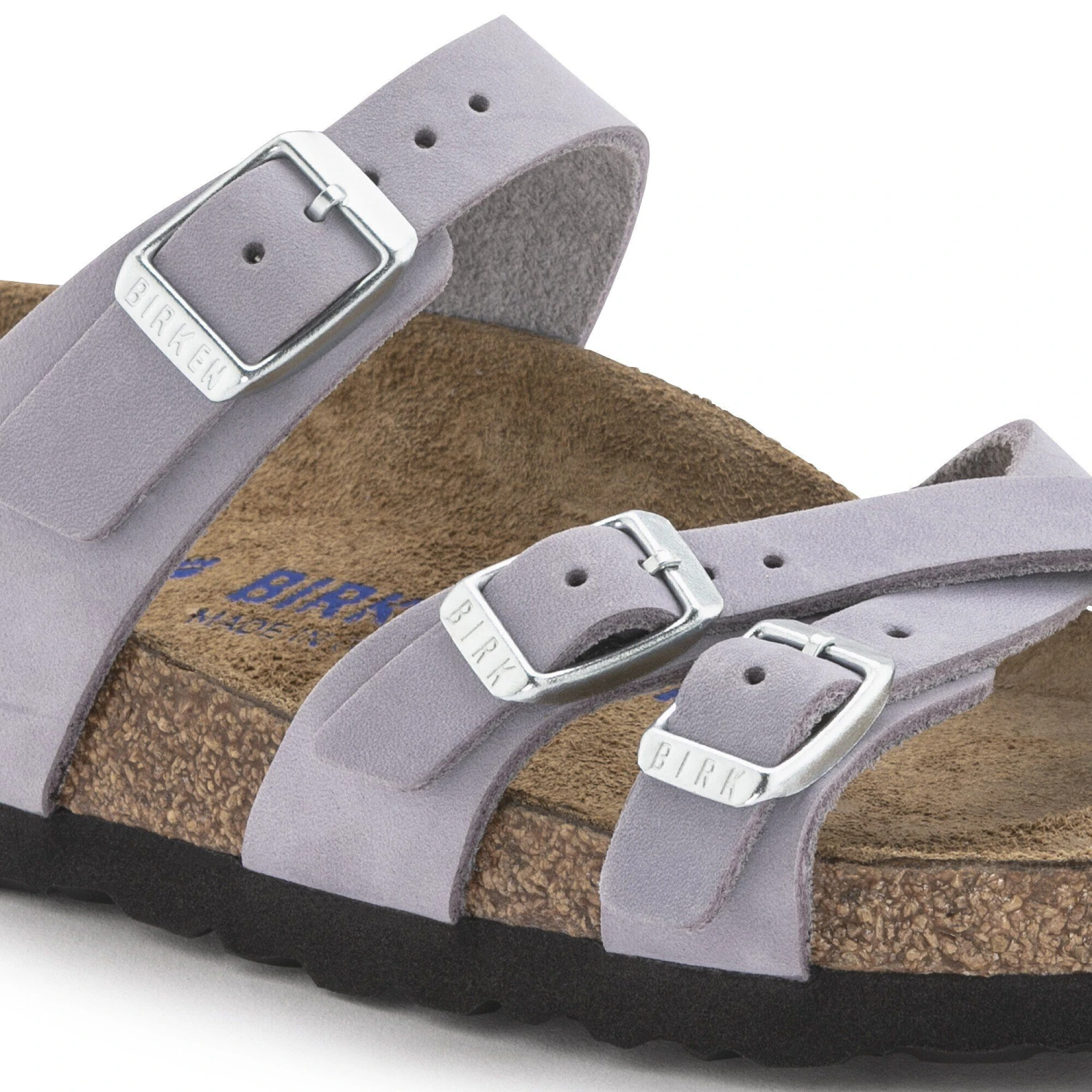 Birkenstock Franca Soft Footbed Nubuck Leather Purple Fog 7 Birkenstock Franca Soft Footbed Nubuck Leather Purple Fog - Image 7