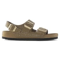 Birkenstock Milano Embossed Leather Emboss Mud Green -Birkenstock Shop 1024258 side